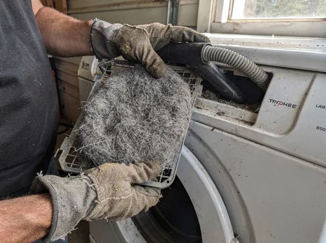 Cleaning Dryer Lint Trap in Savannah, GA