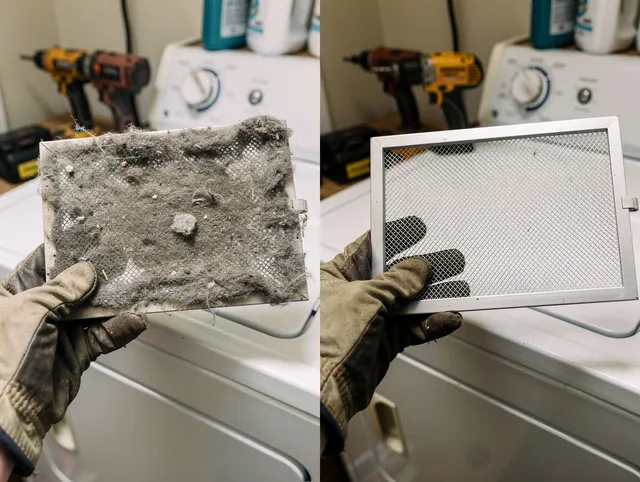 Professional lint trap cleaning by Savannah Dryer Vent Cleaning in Savannah