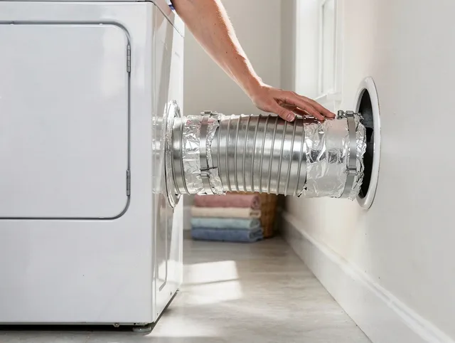 Professional dryer vent hose installation by Savannah Dryer Vent Cleaning in Savannah